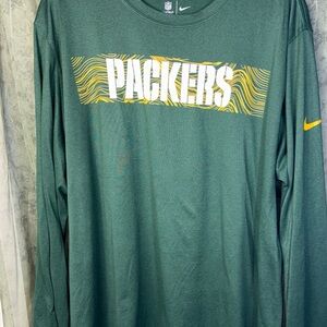 Nike Green Long Sleeve Packers Tee NWOT